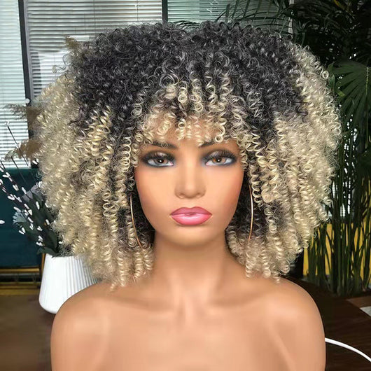 Peluca Afro Rizada Cabello Corto Africano - Image 4