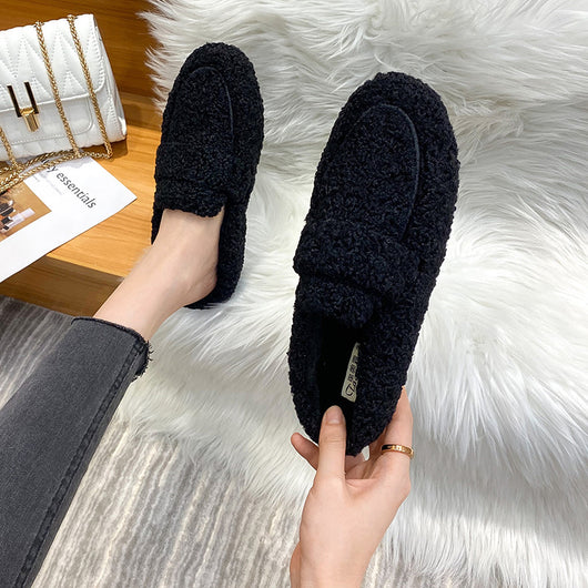 Zapatos Cálidos Acolchados de Terciopelo para Mujer Talla Grande - Image 5