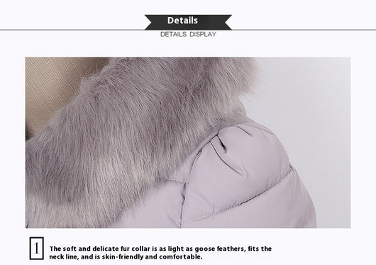 Abrigo Acolchado Slim Fit Invierno con Cuello de Pelaje Grande - Image 13