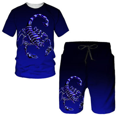 Conjunto de Shorts Casuales para Hombre con Estampado Digital 3D - Image 13