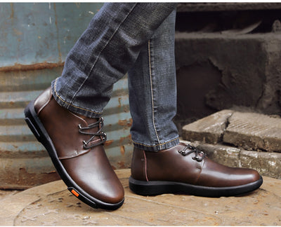 Zapatos Casuales de Cuero Nobuk para Hombre con Suela Flexible - Image 5