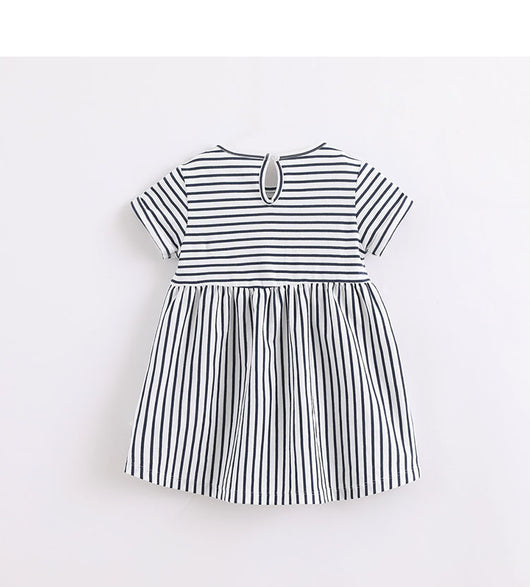 Vestido de Niña a Rayas Tejido en Telar - Image 9