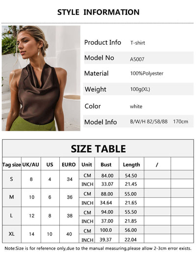 Blusa Elegante sin Mangas con Cuello Halter y Espalda Descubierta - Image 12