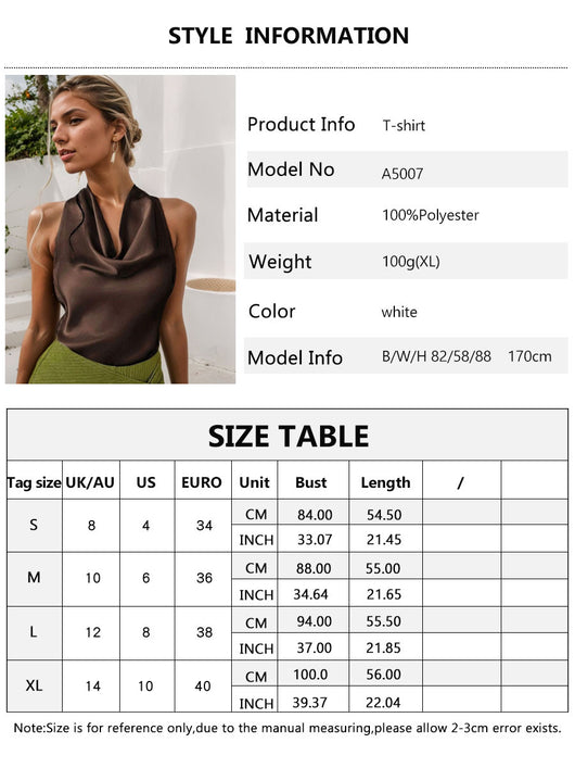Blusa Elegante sin Mangas con Cuello Halter y Espalda Descubierta - Image 12
