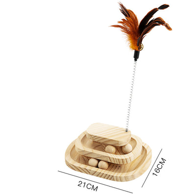 Juguete Giratorio para Gatos de Madera Maciza - Palo Interactivo Resistente y Divertido - Image 11
