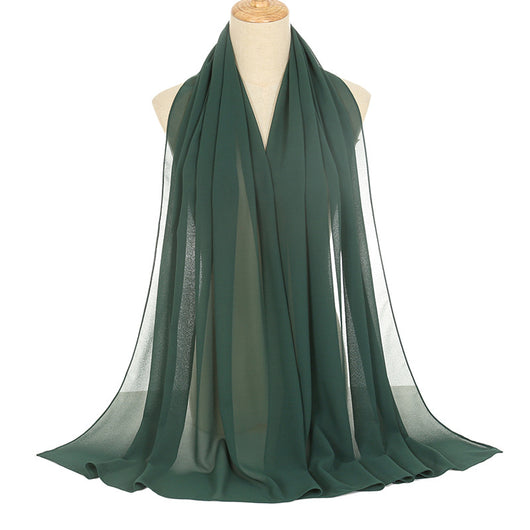 Pañuelo Rectangular de Chiffón Perla para Mujer - Colores Sólidos - Image 27