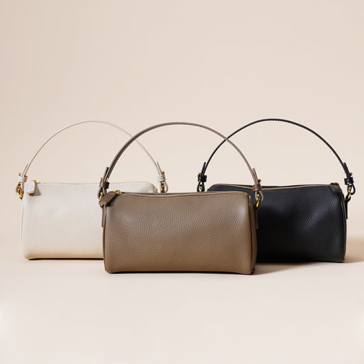 Bolso Axilar de Cuero Genuino con Textura Minimalista - Image 2