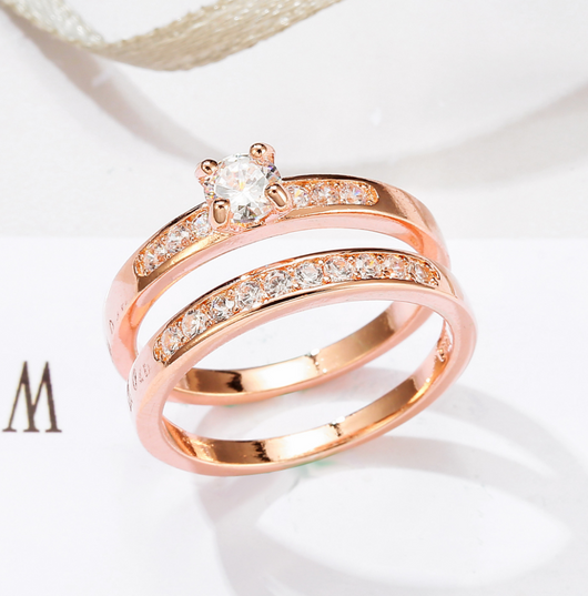 Anillo de Oro Rosado con Diamantes - Image 8