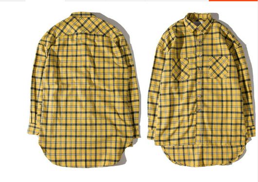 Polera Hombre Cuadrícula Amarillo y Negro - Image 6