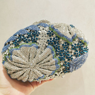 Conjunto Bolso de Noche Elegante con Diamantes y Temperamento de Celebridad