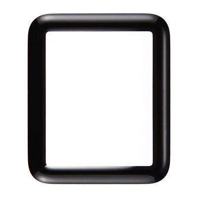 Black border screen protector for Apple Watch Series 4, 40mm, with clear center on a white background. - Image 10