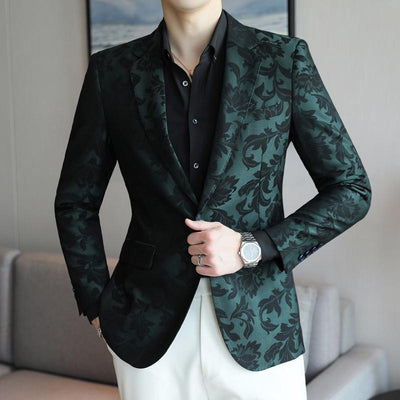 Blazer Slim Fit de Color Liso para Hombre - Primavera Verano - Image 3