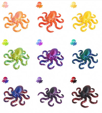 Pulpo Articulado con Impresión Adorable - Juguete Flexible - Image 14