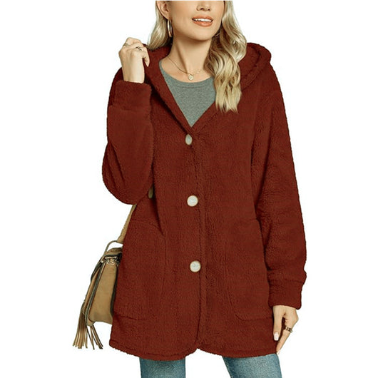 Cardigan Tipo Sudadera con Capucha y Bolsillos - Abrigo Casual Europeo - Image 11