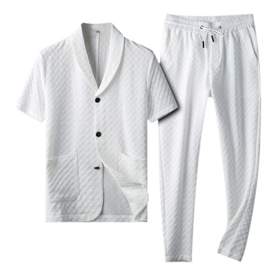 Traje Casual Hombre Cuello Estampado Oscuro - Image 4
