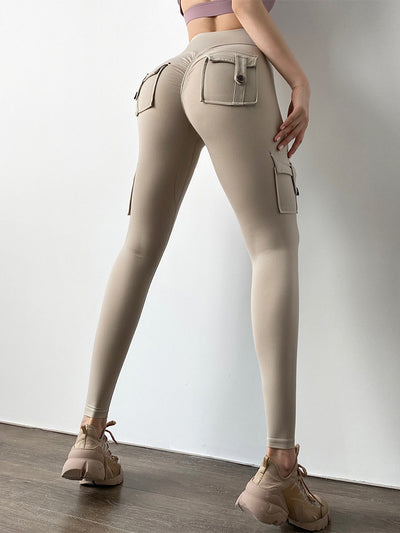 Pantalones Deportivos Yoga Talle Alto Otoño Melocotón - Image 5