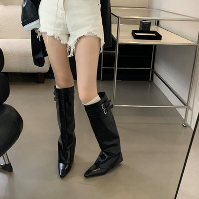 Botas de Moda Temperament Wild con Caña - Image 26