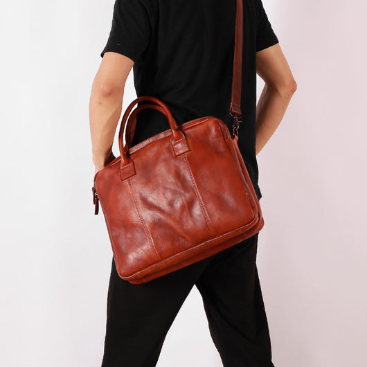 Bolsa de Cuero para Hombre Estilo Retro - Piel de Res Premium - Image 3