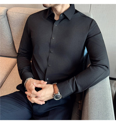 Camisa Stretch Sin Costuras para Hombre con Botones Reforzados - Image 21