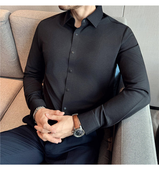 Camisa Stretch Sin Costuras para Hombre con Botones Reforzados - Image 21
