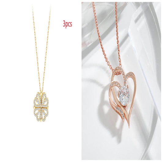 Collar Trébol de Cuatro Hojas Desmontable con Circones - Cadena Corta Multiuso para Mujer - Image 30