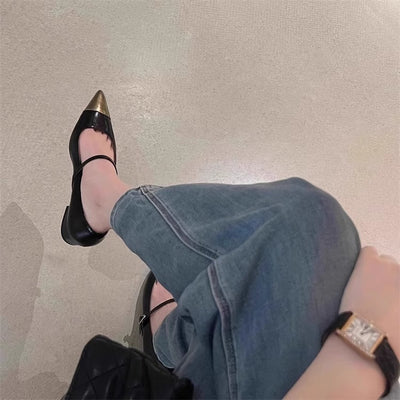 Zapatos Mary Jane con Tacón Medio y Punta Afilada para Mujer - Image 11