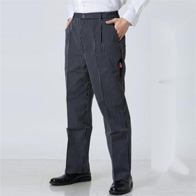 Pantalones Chef a Rayas con Cintura Elástica para Cocina y Comedor - Image 5