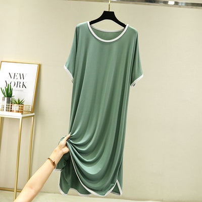 Vestido Modal Mujer Cuello Redondo Manga Corta Casual - Image 17