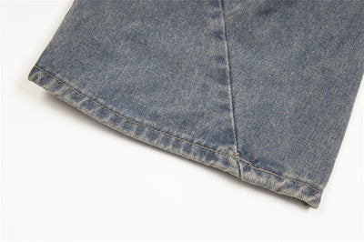 Jeans Rotos Plisados Irregular Unisex - Image 14