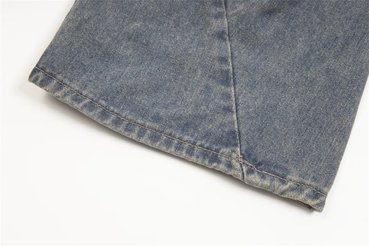 Jeans Rotos Plisados Irregular Unisex - Image 14