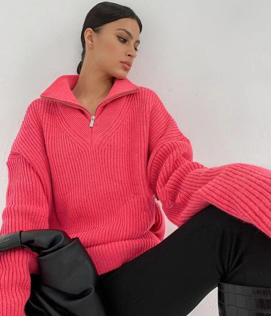 Suéter Oversized Retro Hong Kong Estilo Desenfadado para Mujer - Image 9