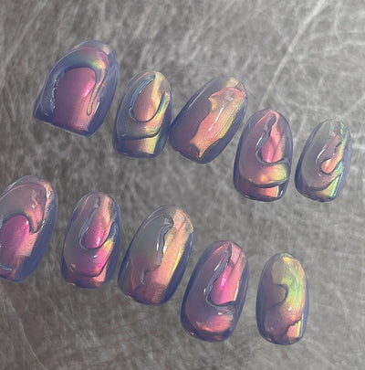Esmalte de Uñas Aurora Veraniega con Efecto Degradado Fluido - Image 4