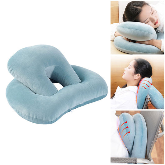 Almohada Cervical en U con Soporte de Brazos para Escritorio y Viajes