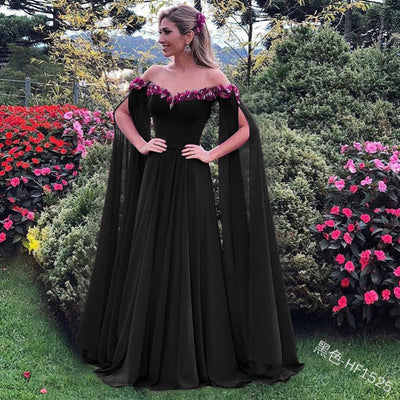 Vestido Gasa Cintura Alta Cuello Halter Colores Lisos - Image 4