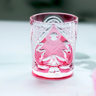 Vasos de Cristal Tallados a Mano con Búho Dorado Rojo - Image 10