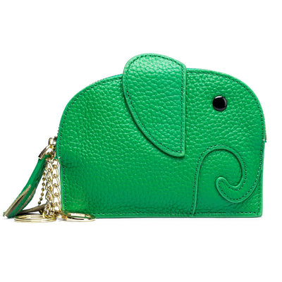 Monedero de Cuero Genuino Elefante Lindo - Cartera Mini Creativa - Image 6