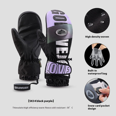 Guantes de Snowboard para Mujer Impermeables con Pantalla Táctil y Forro Térmico - Image 12