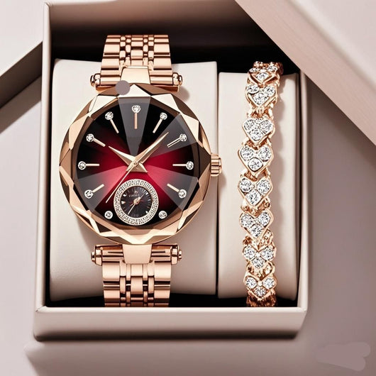 Reloj de Cuarzo Elegante para Mujer con Detalles de Diamante - Image 2