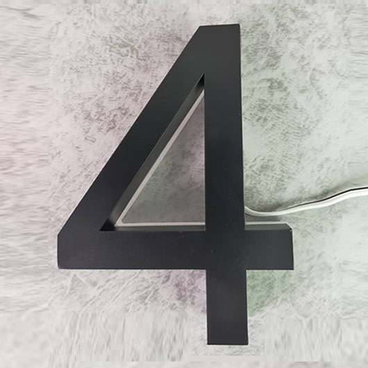 Placa de Números Luminosos en Acero Inoxidable para Puerta - Image 3