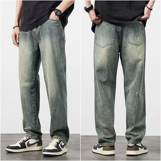 Pantalones Vaqueros Rotos Cintura Alta para Hombre Corte Recto - Image 15