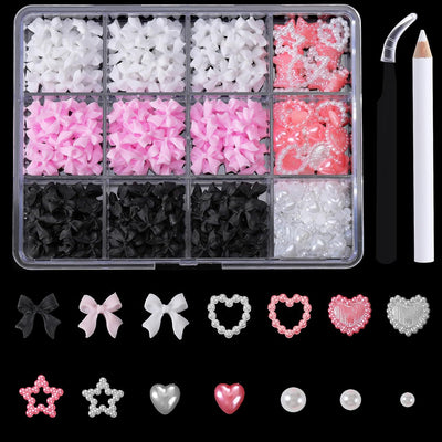 Set de Adornos Navideños de Resina con Lazos y Moños Mixtos - Image 8
