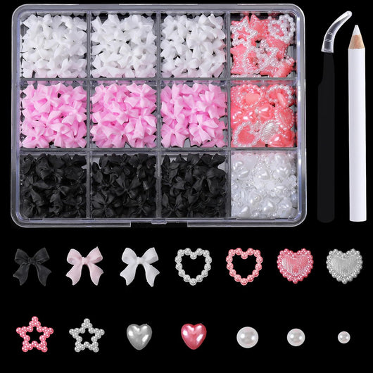 Set de Adornos Navideños de Resina con Lazos y Moños Mixtos - Image 8