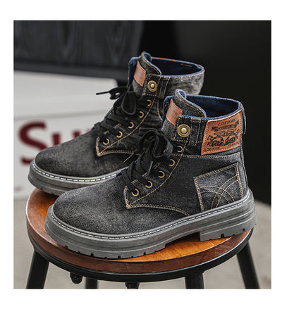 Botas Martin Denim Talla Grande para Hombre - Calzado de Trabajo Versátil - Image 26