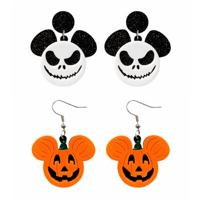 Aretes Temáticos Halloween: Fantasma, Calabaza y Murciélago