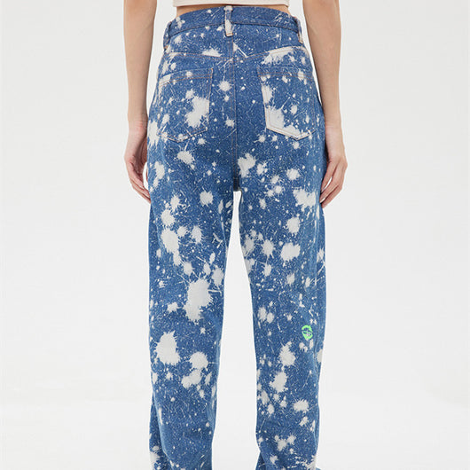 Jeans Rectos Estampado Tie Dye para Mujer - Image 8