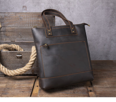 Bolso de Cuero Genuino Estilo Retro para Hombre - Primera Capa