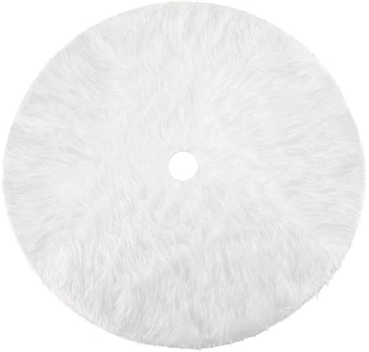 Falda para Árbol de Navidad de Felpa Blanca - Decoración Navideña Premium - Image 5