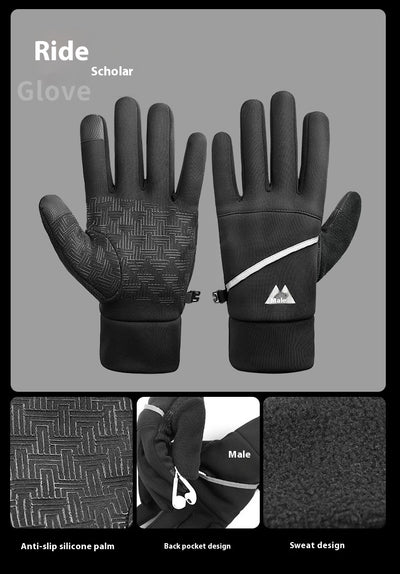 Guantes de Cuero Térmicos Aislados con Forro Polar para Motociclismo Invernal - Image 23