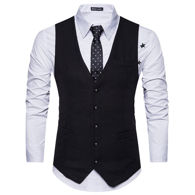Chaleco de Traje Slim Fit Profesional Británico para Hombre - Image 3
