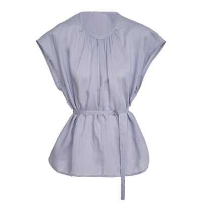 Blusa Tencel Lino Cuello Redondo Ajustada para Mujer - Image 6
